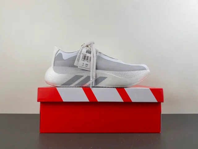 Adidas White and Gray Engineered Mesh Lifestyle Sneaker 15