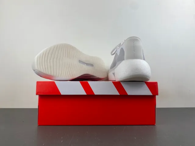 Adidas White and Gray Engineered Mesh Lifestyle Sneaker 16