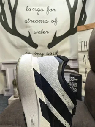 Adidas Blancs Noirs Sans Lacets À Enfiler Perforé Maille Supérieure Chaussures Lifestyle 3