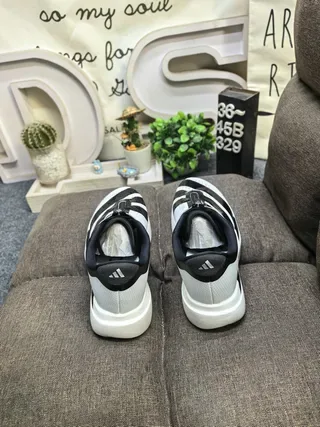 Adidas Blancs Noirs Sans Lacets À Enfiler Perforé Maille Supérieure Chaussures Lifestyle 8