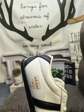 Adidas White Black Leather Upper Three Stripes Lifestyle Sneakers 3