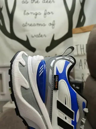 Adidas White Blue Layered Midsole Asymmetric Wave Sculpting Chunky Sneakers 3