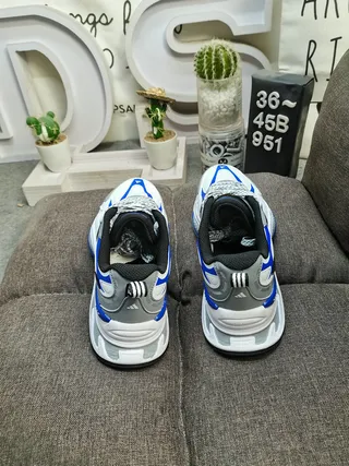 Adidas White Blue Layered Midsole Asymmetric Wave Sculpting Chunky Sneakers 8