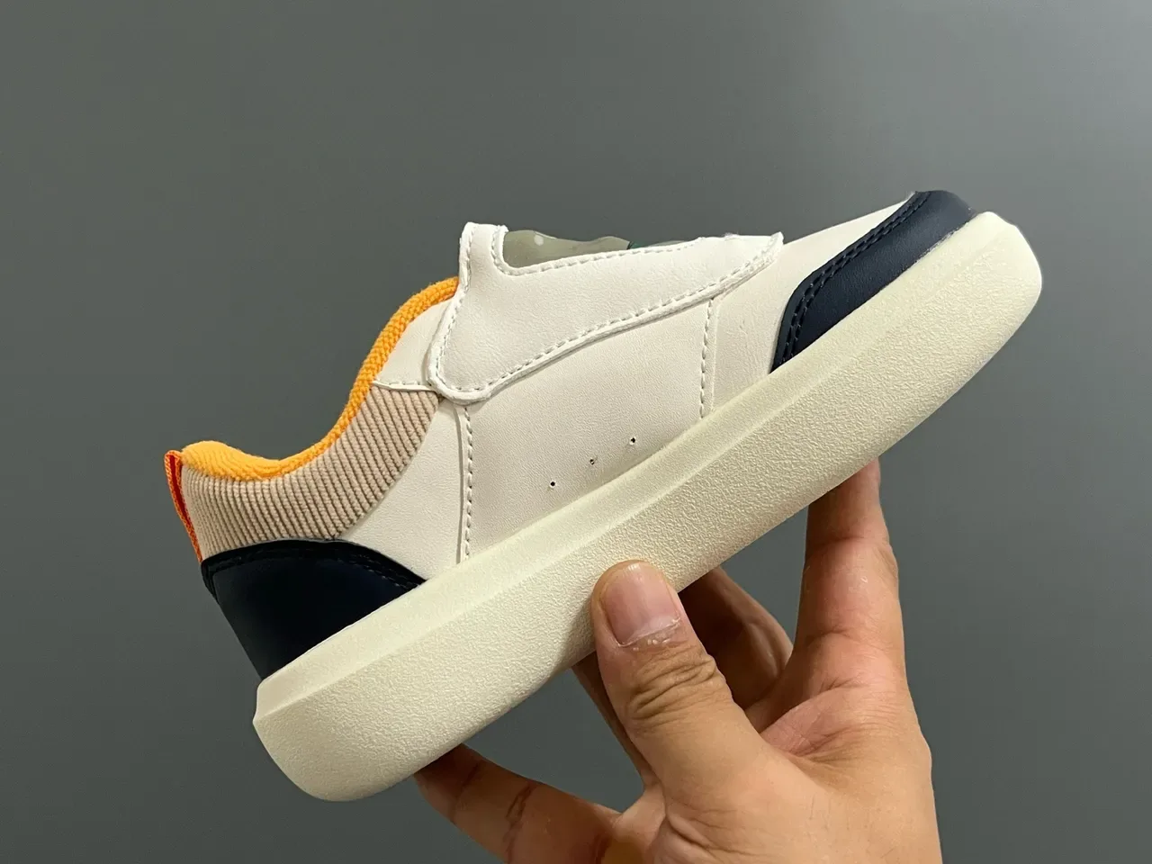 Adidas White Blue Low-Top Velcro Strap Lifestyle Sneakers 18