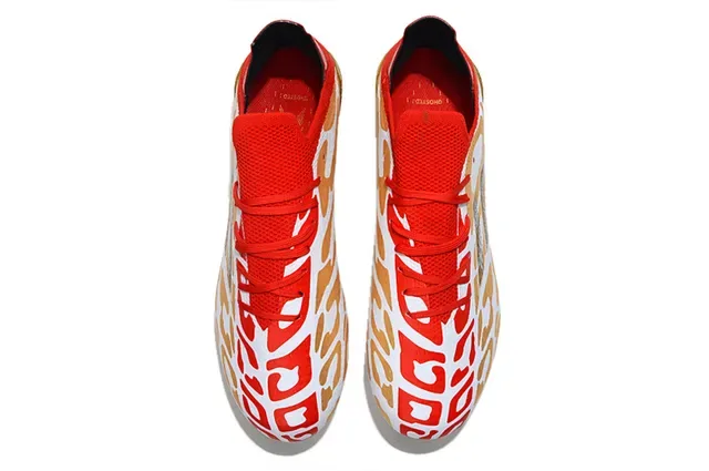 Adidas Chaussures de football blanc et or basses cage terrain ferme 2