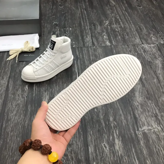 Adidas White High-Top Leather Upper Lifestyle Sneakers 2