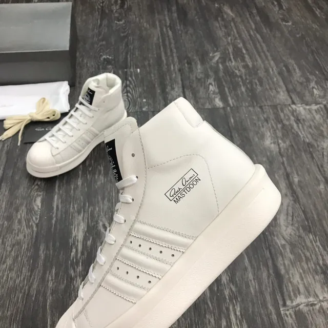 Adidas White High-Top Leather Upper Lifestyle Sneakers 5