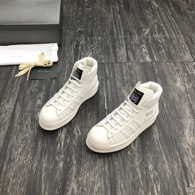 Adidas White High-Top Leather Upper Lifestyle Sneakers 8