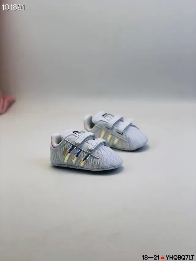 Adidas White Multicolor Low-Top Velcro Strap Lifestyle Sneakers 8