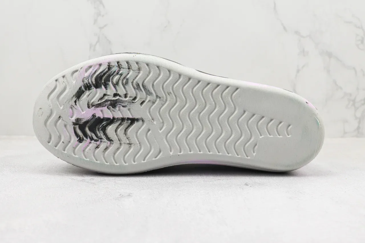 Adidas सफेद गुलाबी लेसहीन स्लिप-ऑन रिब्ड निट अपर लाइफस्टाइल स्नीकर्स 5