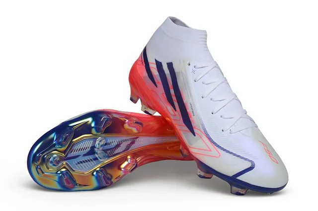 Adidas White Purple High-Cut Translucent Sole Firm-Ground Soccer Shoes 4