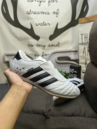 Adidas White Silver Quilted Vamp Three-Stripe Side Panel Sneakers 5