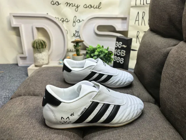 Adidas White Silver Quilted Vamp Three-Stripe Side Panel Sneakers 11