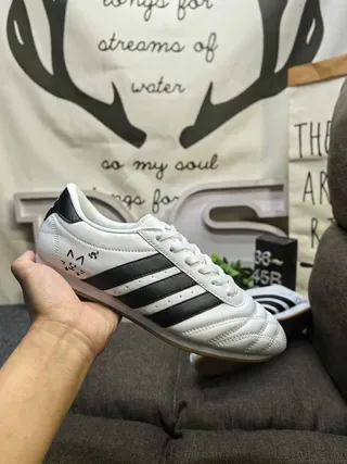 Adidas White Silver Quilted Vamp Three-Stripe Side Panel Sneakers 15