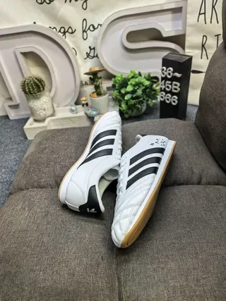 Adidas White Silver Quilted Vamp Three-Stripe Side Panel Sneakers 16
