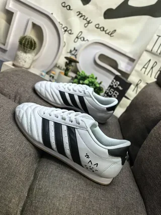 Adidas White Silver Quilted Vamp Three-Stripe Side Panel Sneakers 17