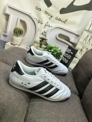 Adidas White Silver Quilted Vamp Three-Stripe Side Panel Sneakers 19