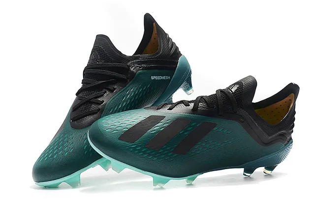 Adidas X أخضر شفاف منخفض القطع علوى اصطناعي نقش نصي مصغر الجزء الأمامي ملعب طبيعي أحذية كرة القدم 2