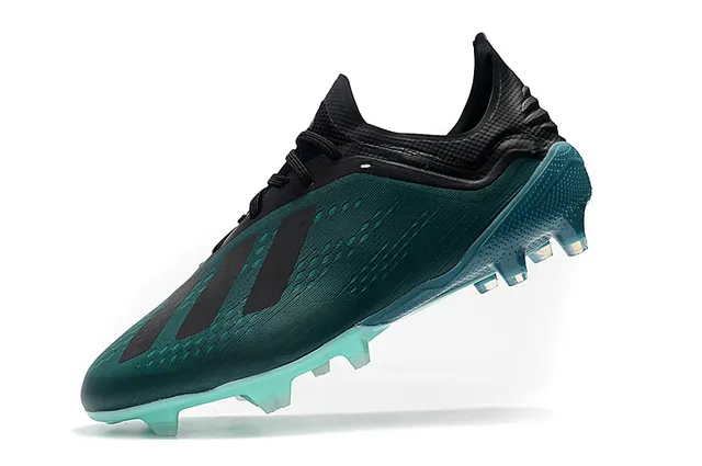 Adidas X أخضر شفاف منخفض القطع علوى اصطناعي نقش نصي مصغر الجزء الأمامي ملعب طبيعي أحذية كرة القدم 4