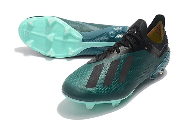 Adidas X أخضر شفاف منخفض القطع علوى اصطناعي نقش نصي مصغر الجزء الأمامي ملعب طبيعي أحذية كرة القدم 6