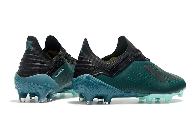 Adidas X أخضر شفاف منخفض القطع علوى اصطناعي نقش نصي مصغر الجزء الأمامي ملعب طبيعي أحذية كرة القدم 7