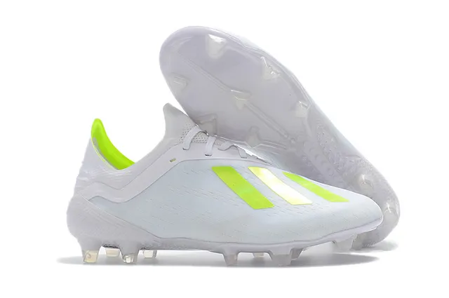 Adidas X أخضر شفاف منخفض القطع علوى اصطناعي نقش نصي مصغر الجزء الأمامي ملعب طبيعي أحذية كرة القدم 23