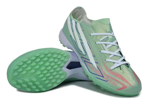 Adidas X Verde Branco Sapatos de futebol de corte baixo com upper sintético studs cónicos moldados para gramado 3