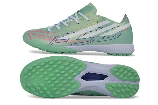 Adidas X Verde Branco Sapatos de futebol de corte baixo com upper sintético studs cónicos moldados para gramado 5