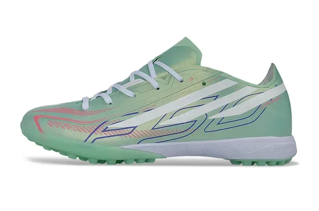 Adidas X Verde Branco Sapatos de futebol de corte baixo com upper sintético studs cónicos moldados para gramado 8