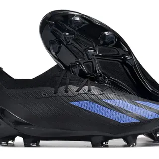 Adidas X Speedflow Black Blue Firm-Ground Soccer Shoes