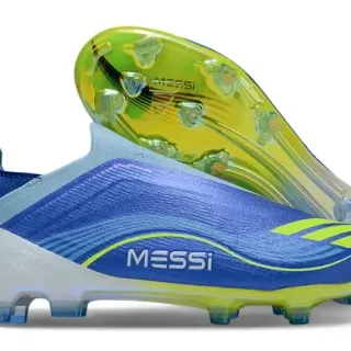 Adidas X Speedportal Messi Blue and Neon Green Firm-Ground Soccer Shoes