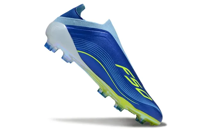 Adidas X Speedportal Messi Chaussures de football bleu et vert néon pour terrain ferme 2