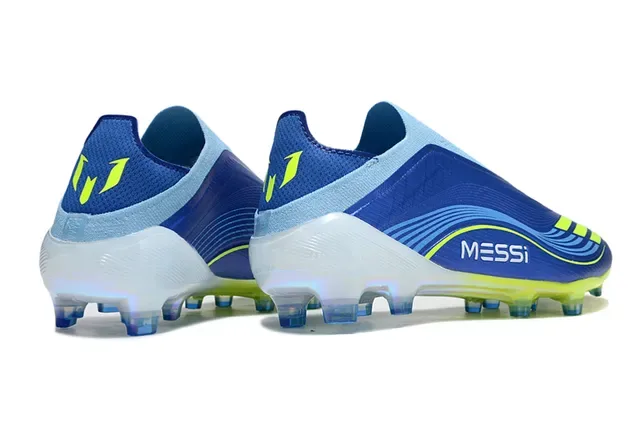 Adidas X Speedportal Messi Chaussures de football bleu et vert néon pour terrain ferme 5
