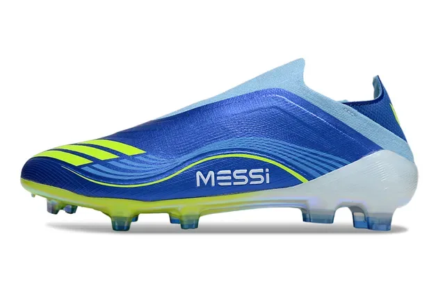 Adidas X Speedportal Messi Chaussures de football bleu et vert néon pour terrain ferme 6