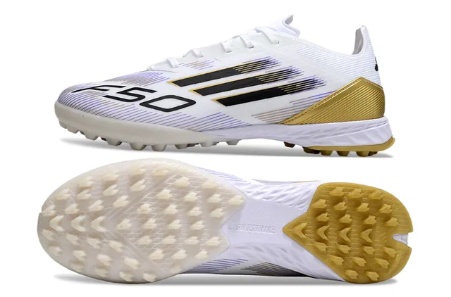 Adidas X White Gold Low-Cut Molded Conical Studs Turf Soccer Shoes 6