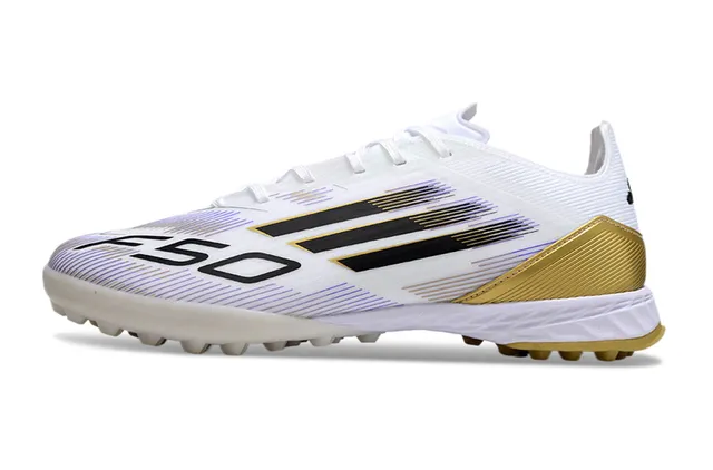 Adidas X White Gold Low-Cut Molded Conical Studs Turf Soccer Shoes 7