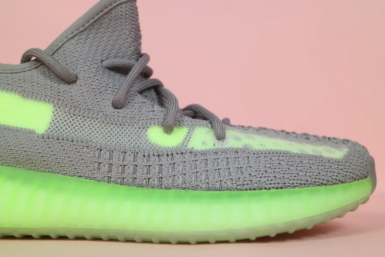 Adidas Yeezy Boost 350 V2 Glow Green Lifestyle Sneakers 4