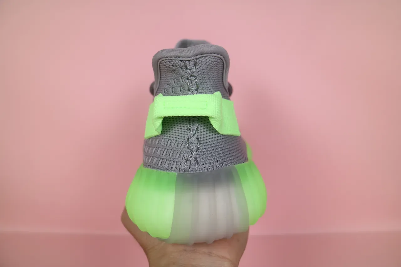 Adidas Yeezy Boost 350 V2 Glow Green Lifestyle Sneakers 7