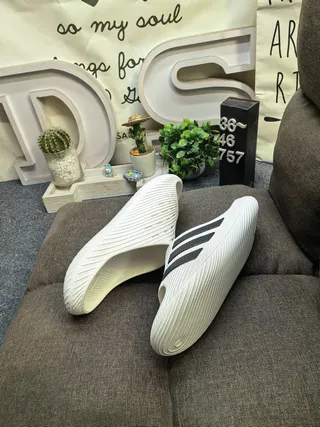 Adidas Yeezy Slide White Black Slippers 6