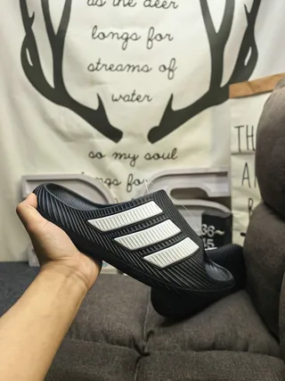 Adidas Yeezy Slide White Black Slippers 13