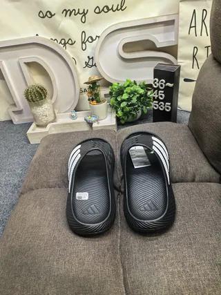 Adidas Yeezy Slide White Black Slippers 16