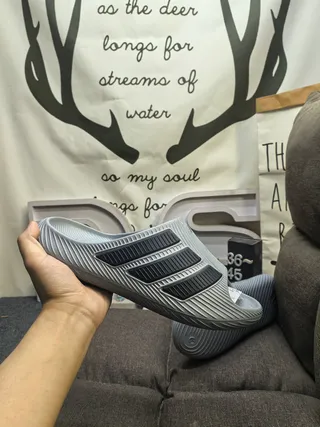 Adidas Yeezy Slide White Black Slippers 22