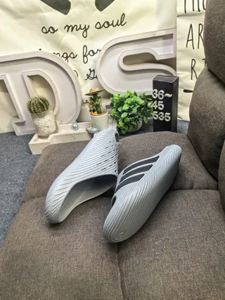 Adidas Yeezy Slide White Black Slippers 23