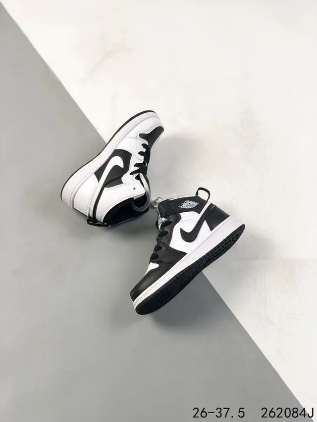 Air Jordan 1 Black Red White Kids Basketball Shoes 12