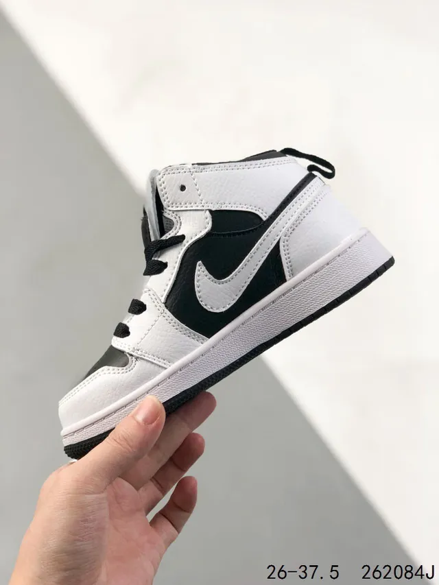 Air Jordan 1 Black Red White Kids Basketball Shoes 16