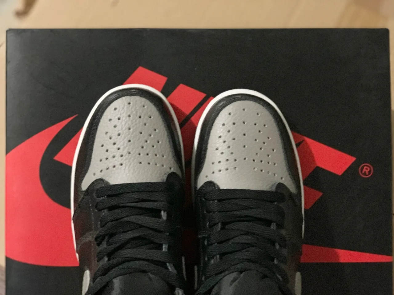 Air Jordan 1 High Black Gray White Basketball Shoes 4