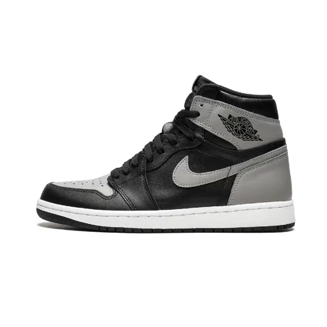 Air Jordan 1 High Black Gray White Basketball Shoes 6
