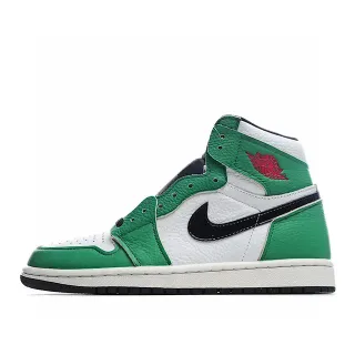 Air Jordan 1 High Green White Black Basketball Shoes