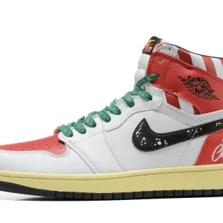 Air Jordan 1 High Merry Christmas White Red Green Basketball Shoes