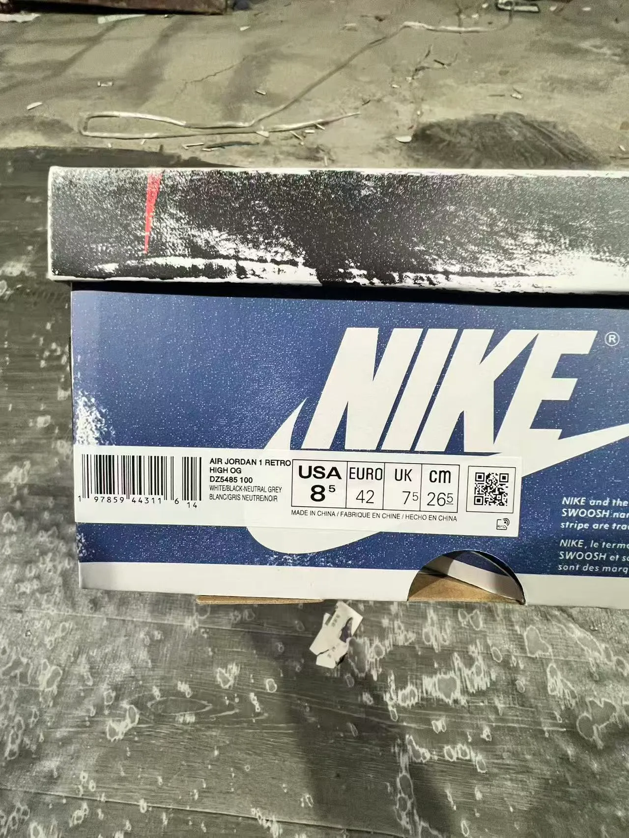 Air Jordan 1 High White Royal Blue Black Basketball Shoes 10